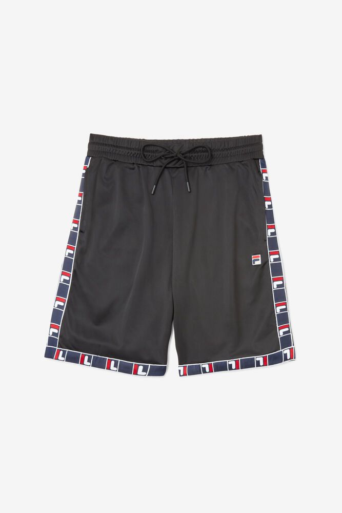 Fila Shorts Mens Black Pane - Ireland 72510-WETH